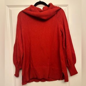 Anthropologie BUNDLE Orange and Grey Turtleneck Sweaters Size Medium